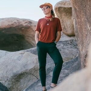 Alder Open Air Pant Outdoor Hiking Pants Travel Forest Green Size XS Tall